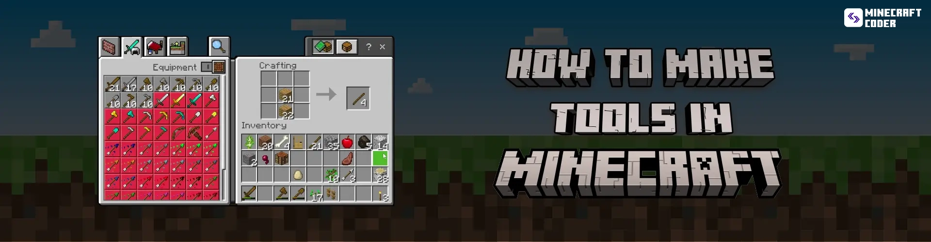 How To make tools in minecraft