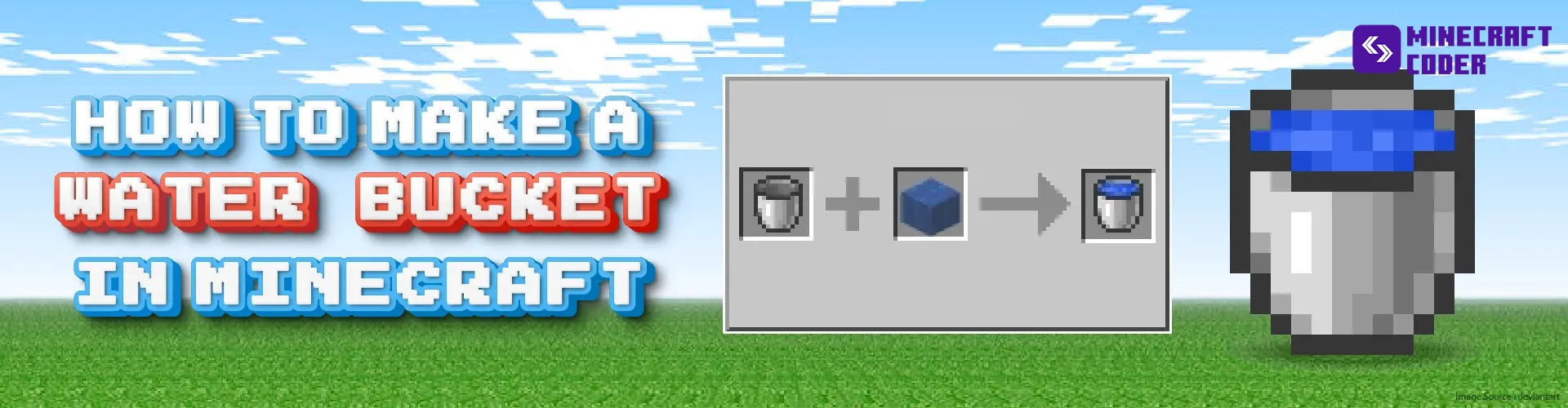 Make a Water Bucket in Minecraft