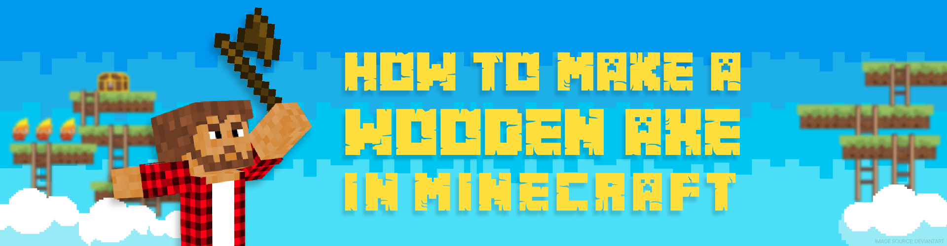 Make a Wooden Axe in Minecraft