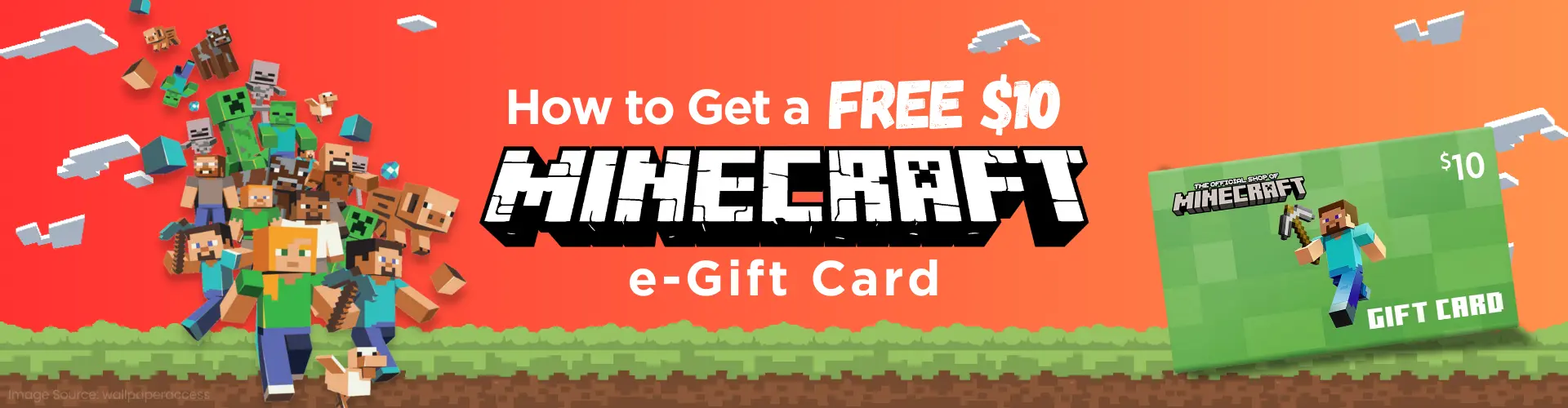 Get free minecraft E Gift Card