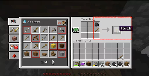 Crafting torches