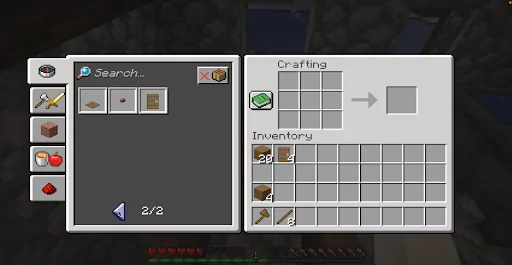Move the Wooden Axe to Inventory