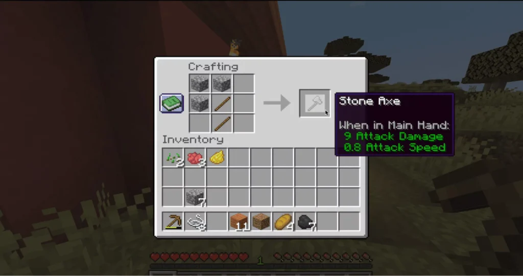 How to Make an Axe in Minecraft