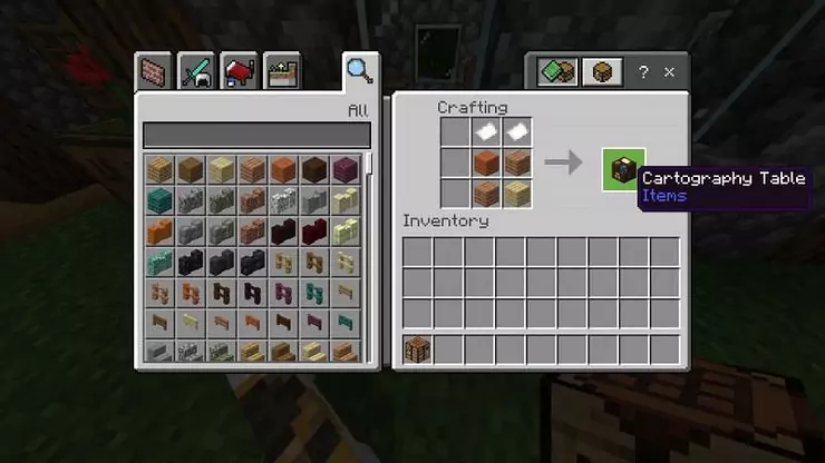 CARTOGRAPHY TABLE IN MINECRAFT